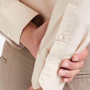 Chemises de bureau pour hommes en gros, à rayures, boutonnées, grandes tailles, manches longues, en coton, service OEM - Product Image 6