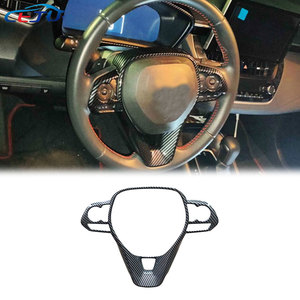 Capuchons de volant en fibre de carbone ABS pour Toyota Camry 2018-2024 <span class=keywords><strong>Suzuki</strong></span> Swace Corolla 2019 <span class=keywords><strong>Cross</strong></span> <span class=keywords><strong>2022</strong></span> - Product Image 1