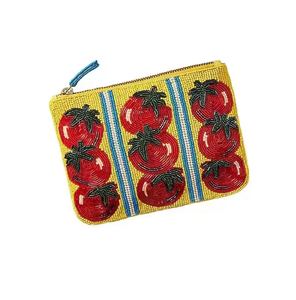 MD HANDICRAFTS Sac à monnaie de voyage brodé avec perles de rocaille Pochette à main personnalisée - Product Image 1