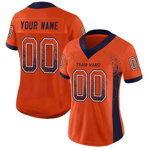 Maillot de football américain 100 % polyester de qualité supérieure, personnalisé, léger, respirant et anti-humidité pour adultes et universitaires - Product Image 1