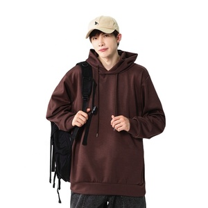 Sweats à capuche unisexes unis teints en fil, de haute qualité, mélange de polyester, coton et élasthanne 300g, impression de logo personnalisée, broderie pour l'hiver - Product Image 2