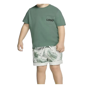 Ensemble short d'été décontracté pour homme Nouvelle arrivée T-shirt 2 pièces respirant à séchage rapide et short en polyester personnalisable - Product Image 2