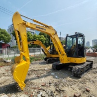 Excavatrice d'occasion Komatsu PC55MR d'origine japonaise, 5 tonnes, pour travaux de construction