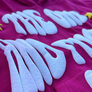 Sudadera con Capucha Rosa Personalizada con Estampado 3D en Relieve, Sudadera de Algodón para Hombre, Sudadera de Invierno con Logotipo Impreso en Espuma - Product Image 6