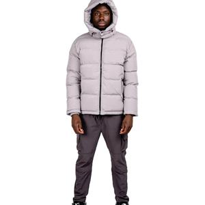 Veste matelassée en toile à capuche pour homme en gros, service OEM, vêtements durables en vrac pour l'extérieur - Product Image 1