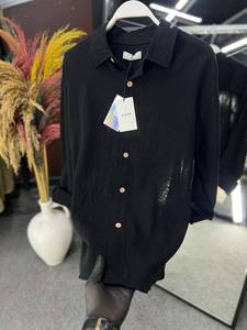 Camisa informal de lino satinado de manga larga para hombre, ropa de playa de verano con botones, Vestido ligero y transpirable para la temporada de primavera - Product Image 4