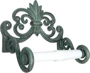 Porte-papier toilette en fer de style contemporain pour les intérieurs de salles de bain urbaines, finition en poudre, porte-papier toilette en fer - Product Image 4