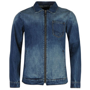 Vente en gros de veste en jean 100% coton pour homme Fournisseurs Veste d'hiver en jean personnalisée de couleur bleue vintage délavée et unie pour hommes - Product Image 4