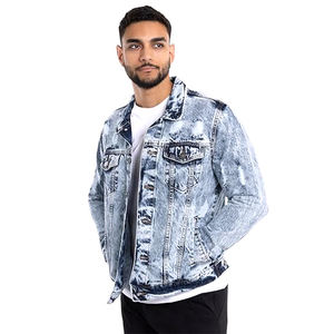 Chaqueta vaquera con estampado personalizado de última moda para hombre, ropa informal de estilo callejero para hombre, chaqueta vaquera a la venta - Product Image 4