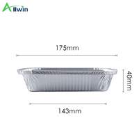 10, 20 ou 50 pièces – Barquettes alimentaires rectangulaires jetables en aluminium de qualité alimentaire, moules à pain en aluminium argentés avec couvercles