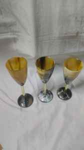 Super qualité haut de gamme corne de buffle naturelle Viking tasses Agate verre verres porcelaine Restaurant utiliser cristal clair beauté - Product Image 4