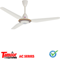 Kipas Angin Plafon Seri Tamoor AC Motor Tembaga Murni 100% Kontrol Mekanis Tenaga Surya Baterai Listrik Logam 3 Baling-Baling Rumah Tangga