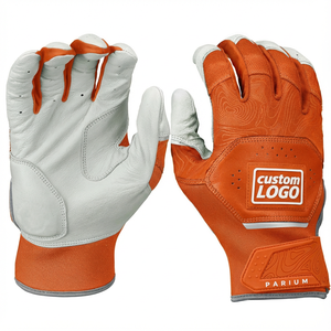 Gants de frappe de baseball personnalisés de haute qualité, prix de gros, paume en cuir, antidérapant, respirant, gants de frappe de softball - Product Image 1