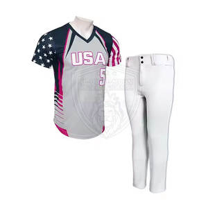 Uniforme de Softball en deux pièces avec un design confortable et élégant uniforme de Softball athlétique avec tissu de contrôle de l'humidité - Product Image 4