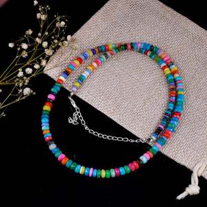 Multicolor Ethiopian <b>Opal</b> <b>Necklace</b> Disco <b>Opal</b> 4-6 mm Fashion Body Jewelry - Product Image 4