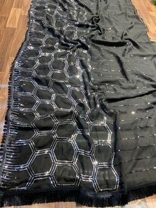 Chemisier de mariage et de fête à paillettes de styliste indien, broderie Georgette Saree, pour l'exportation, qualité assurée, dernière tendance - Product Image 3