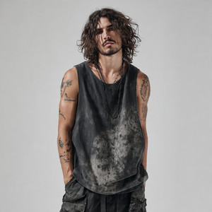 Muscle Fit Bodybuilder Vest Top <b>Men</b> Vintage Washed <b>Trainer</b> Tank Top <b>Men's</b> Workout Fitness Exercise Washed Vest Top Boys - Product Image 2