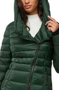 เสื้อแจ็คเก็ตหนาสำหรับผู้หญิง แขนยาว คอตั้ง ซิป สีพื้น สไตล์ลำลอง สตรีทแวร์ - Product Image 3