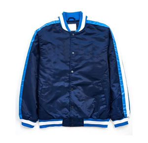 2025 Offre Spéciale haute qualité hommes Satin Baseball vestes nouveau couleur unie Varsity Style avec support poche goutte épaules grande taille - Product Image 1