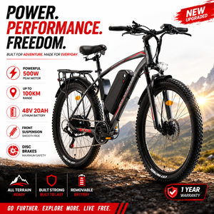 Bicicleta Eléctrica de Montaña de 27.5 Pulgadas, 250W, 48V, Batería de Litio de 25 Ah, Cuadro de Aluminio, Bicicleta para Adultos - Product Image 1