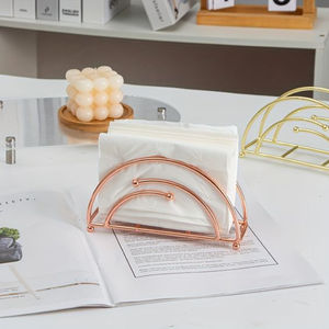 Porte-serviettes en or au design magnifique, forme et taille personnalisées, support à serviettes, fournitures de table, support à serviettes pour mariage - Product Image 2