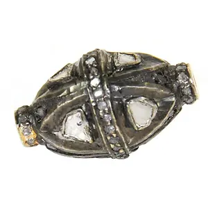 Oxidized Silver Diamond <b>Bead</b> Women's Daily Wear Fashion Beaded Necklaces Jewelry - Product Image 3