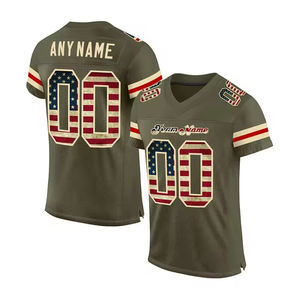 เสื้อเจอร์ซีย์อเมริกันฟุตบอลสำหรับผู้ชายเสื้ออเมริกันฟุตบอลแบบเรียบออกแบบได้ตามต้องการ - Product Image 2