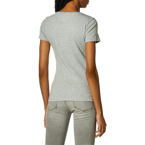 Vêtements d'été pour femmes-T-shirts à la mode à manches courtes en gros Chemises ajustées respirantes à col rond - Product Image 2