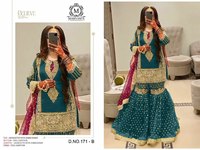 Robe longue Salwar Kameez Punjabi pakistanaise en viscose et soie georgette brodée sur mesure 2024, confortable, pour mariage, décontractée, cérémonie Mehndi