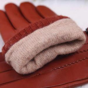 Guantes de cuero de piel de cabra para conductor Grano Cuero de cabra Ala Pulgar Seguridad Trabajo Guantes para conductor Pantalla táctil - Product Image 5