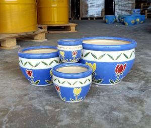 [Leo Nguyen Le] - Macetas de cerámica esmaltada para interiores al por mayor, macetas de jardín, macetas para plantas de proveedor vietnamita - Product Image 1