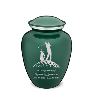 Urnas de cremación de golf personalizadas para adultos Green Embrace para cenizas humanas Urna funeraria grande para hombres y mujeres Urnas de tamaño personalizado - Product Image 5