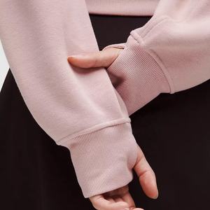 Conjuntos de sudadera con capucha y logotipo personalizado para mujer, sudadera con cremallera de color sólido para mujer - Product Image 6