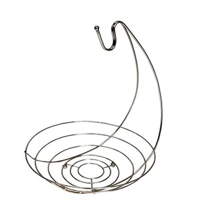 Colgador de alambre de metal cesta de fruta con soporte de plátano cesta de fruta redonda de hierro soporte de plátano cesta cuenco con colgador de árbol de plátano - Product Image 3