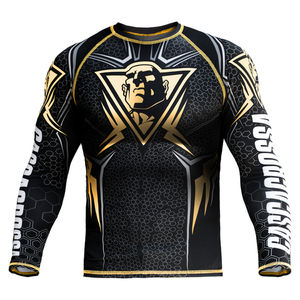Camisa de compresión Anti-UV de la mejor calidad para hombres Protección de pantalla solar Ropa estampada BJJ corto para mujeres Rash Guard-Venta al por mayor - Product Image 3