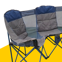Chaise de camping pliable triple de conception moderne fabriquée au Vietnam Capacité de charge de 480kg Meubles en métal pour pique-nique et jardin extérieur