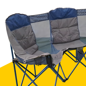 Chaise de camping pliable triple de conception moderne fabriquée au Vietnam Capacité de charge de 480kg Meubles en métal pour pique-nique et jardin extérieur - Product Image 2