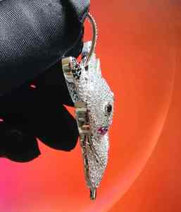 Pendentif Hip Hop Pikachu en argent sterling 925 avec diamant simulé, bijoux fins et pendentifs et breloques en moissanite - Product Image 4