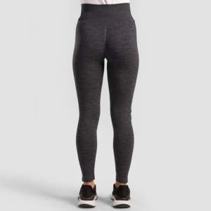 Leggings Power Flex Slim Fit sans couture en tissu tricoté gris - Product Image 3
