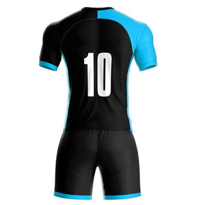 Services OEM Ensemble d'uniformes de football d'été personnalisable Ensemble de maillot et de short de football 100% polyester Antibactérien Séchage rapide Adulte - Product Image 5