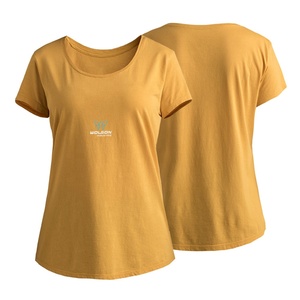 Camiseta Formal de Mezclilla con Cuello en V para Mujer, Verano, 100% Algodón, Transpirable, Corte Regular, Tallas Grandes, Último Diseño 2022 - Product Image 1