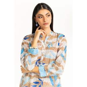 Ensemble Coordonné Chic 2 Pièces en Chiffon Blanc Texturé Dobby Imprimé pour Femme – Tenue Décontractée Printemps/Été XS Longueur au-dessus du Genou - Product Image 1