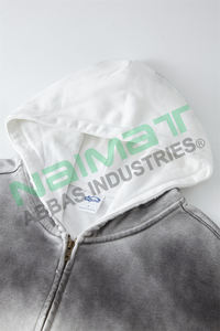 Sudadera con Capucha y Cremallera para Hombre, de Algodón/Poliéster, Personalizada, Holgada, con Doble Cremallera, de Forro Polar Grueso de 320g, Estilo Urbano - Product Image 2