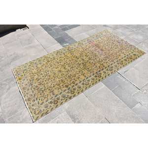 Alfombra turca amarilla clásica de 3,1x6,5 pies, sala de estar alfombra para, patrón de pasillo rectangular para entrada y cabecera para uso doméstico - Product Image 3