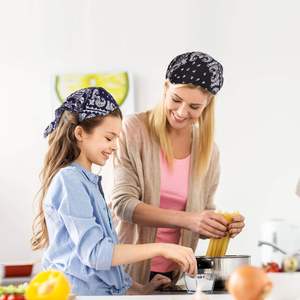 ผ้าพันคอยืดหยุ่นแบบคาดศีรษะพิมพ์ลายวินเทจผ้าโพกหัวผ้าฝ้ายผ้าพันหัวผ้าพันคอสามเหลี่ยมสำหรับผู้หญิงเด็กผู้หญิง - Product Image 6