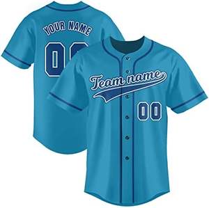 Nouveau maillot de baseball et de softball-Chemise boutonnée avec nom et numéro personnalisés pour hommes, femmes et jeunes - Product Image 1