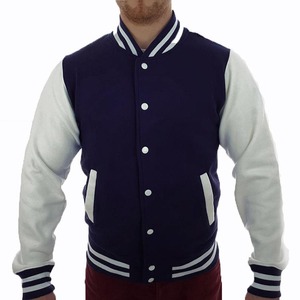 Custom Adult Youth 100% Cotton Varsity Jacket with Stand Collar and Front Logo Multiple Colors Winter Puffer Jacket - Product Image 1