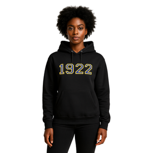Anno di fondazione 1922 Sigma Gamma Rho Pullover nero felpa con cappuccio in misto cotone SGRho confraternita greca Divine Nine HBCU abbigliamento - Product Image 1