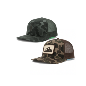 OEM ODM High Fashion Camo Trucker <b>Hat</b> 6 Panel 2D/3D Embroidery Logo Structured Baseball Outdoor Cap <b>Light</b> Weight Outdoor Gorras - Product Image 1