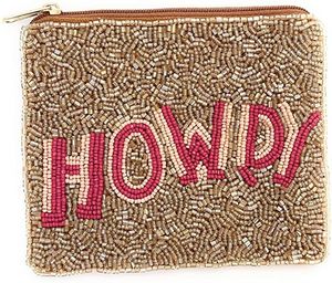 Mignon artisanat perlé Cowboy broderie HOWDY petit portefeuille sac à la mode Unique élégant fantaisie et Premium par Hiba Enterprises - Product Image 1